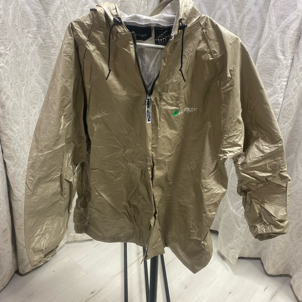 Men's Beige Raincoat with Hood